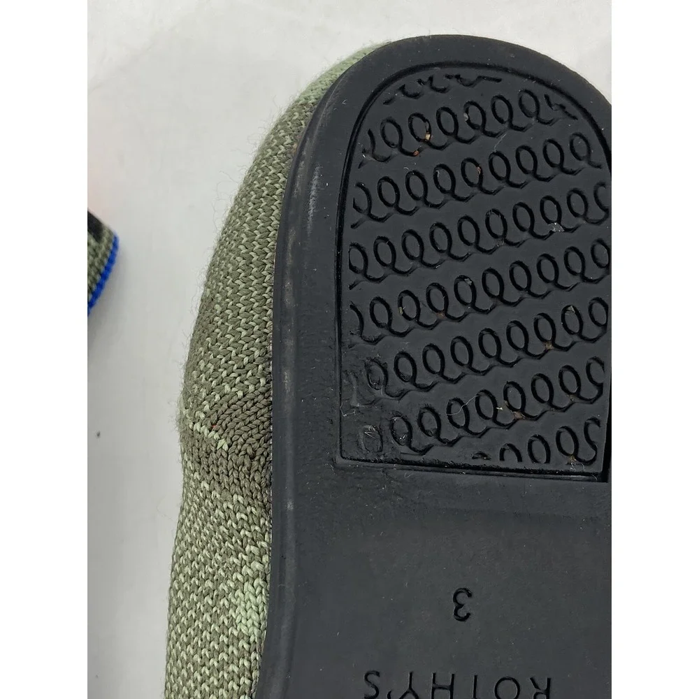 Rothy's‎ Size 3 Youth Olive Camo Textile The Kids Loafer Casual Flat Shoe